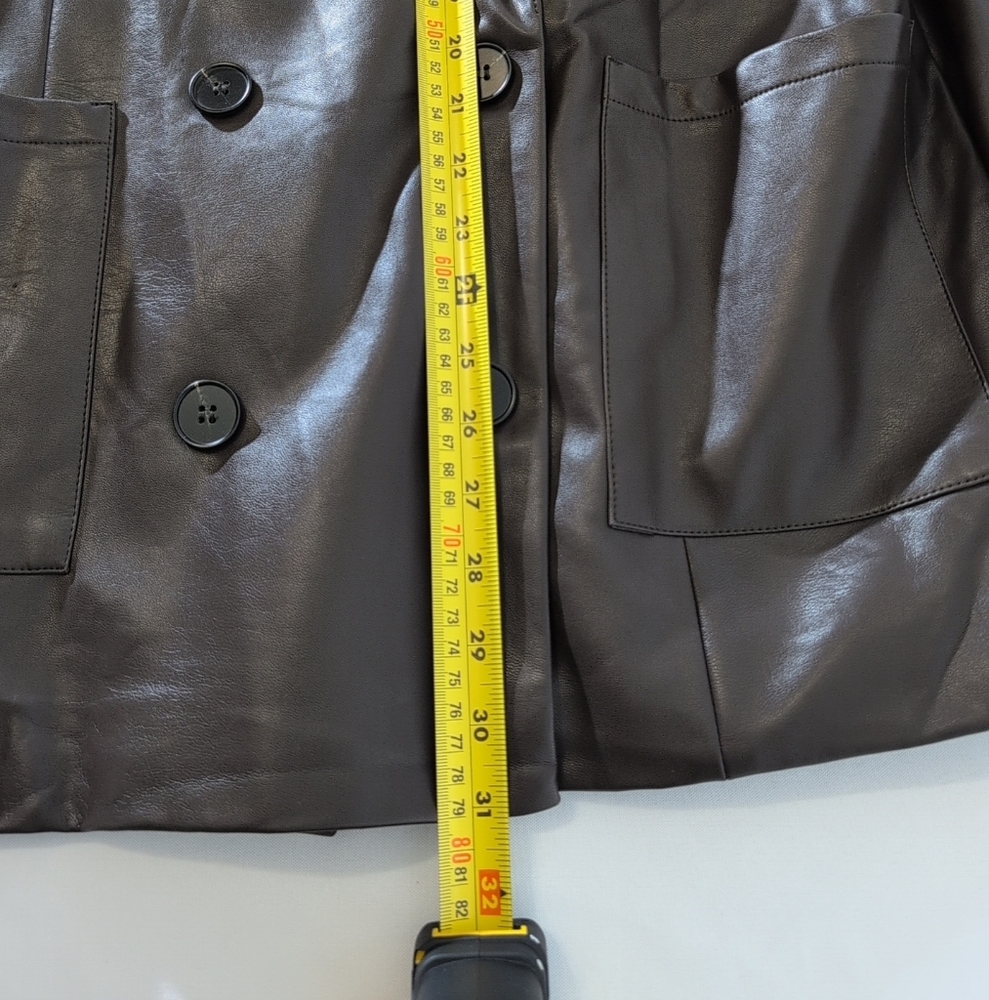 4th and Reckless Women Brown Faux Leather Jacket Size Large - Picture 10 of 10